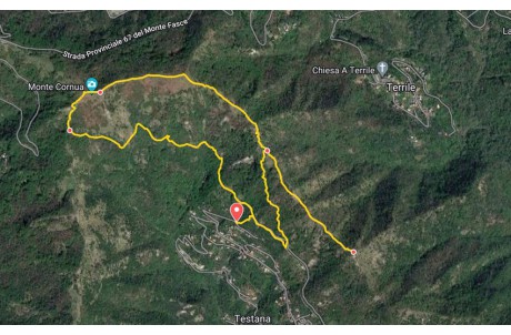 Trail ad anello da testana a Monte Cornua e Monte del Pré