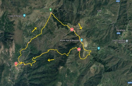 Trail ad anello Bargone - Bocco di bargone - Monte Alpe. Portofinotrek