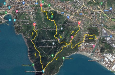 Trail ad anello Sestri levante - Riva Trigoso