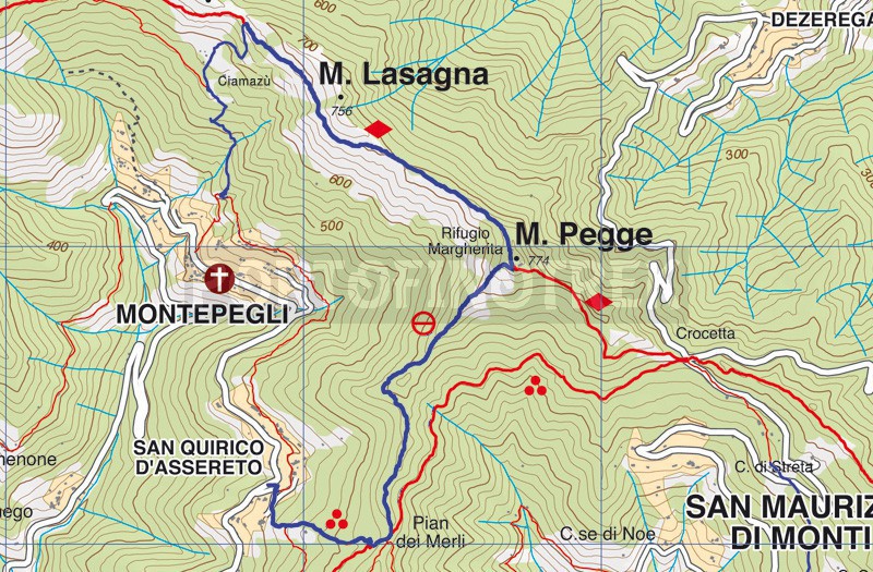San Quirico d' Assereto - Monte Pegge - Montepegli