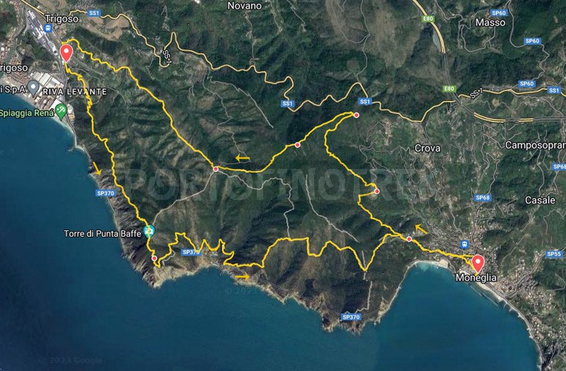 Circular trail Riva Trigoso - Punta Baffe - Moneglia - Monte Moneglia
