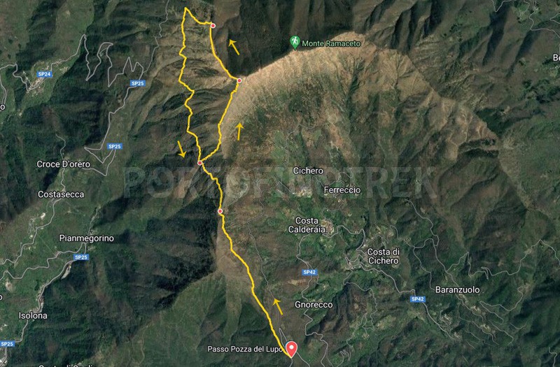 Trail ad anello Passo di Romaggi - Monte Ramaceto - Bocca di Feia