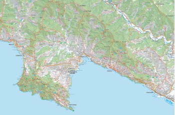 Portofinotrek trail map Golfo del Tigullio and Portofino Park