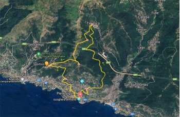 Trail ad anello Pieve Ligure - Teriasca - Santa Croce - San Bernardo