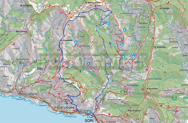 Trail ad anello Sori - Levà - Monte Possuolo - Santa croce - Pieve ligure