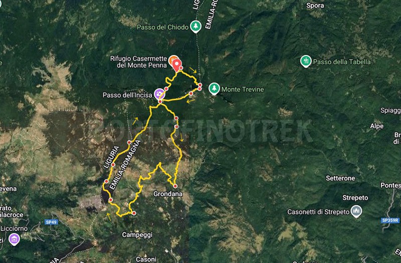 Trail ad anello Casermette del Penna - Monte Penna - Passo della Scaletta - Passo dell'Incisa