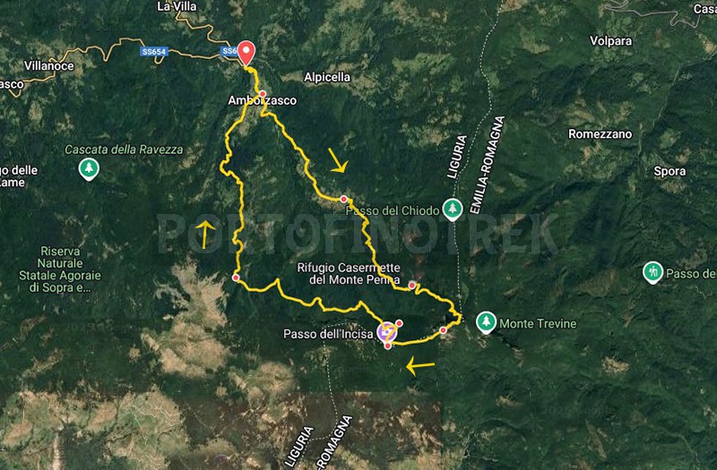 Trail ad anello Gramizza - Amborzasco - Monte Penna - Passo dell'Incisa - Re di Coppe
