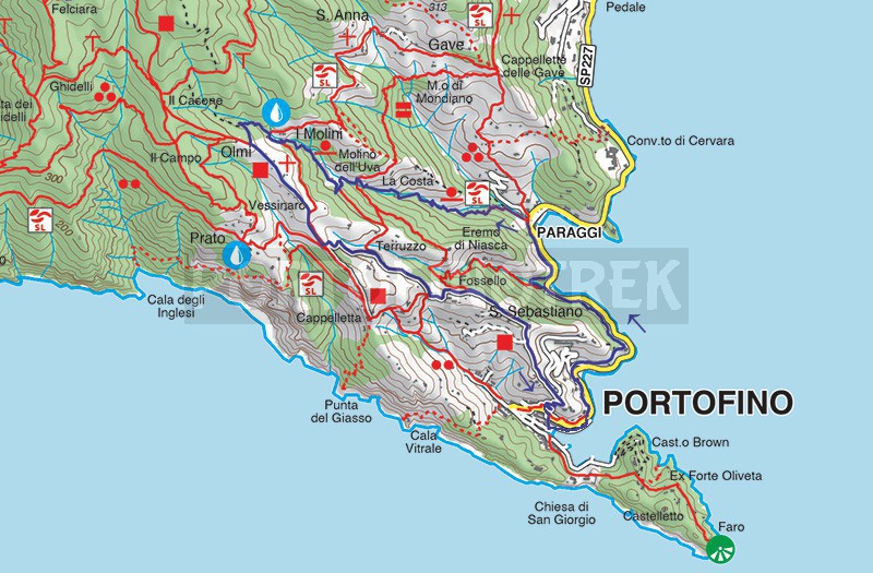 Trail ad anello Paraggi - Valle dei Mulini - Portofino