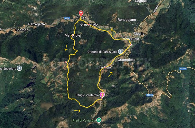 Trail ad anello Priosa - Ventarola - Parazzuolo