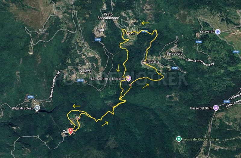 Trail ad anello Zolezzi - Chiesa di Licciorno - Vallepiana - Zanoni