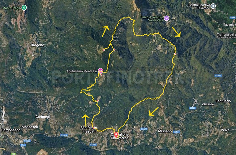 Trail ad anello Castiglione chiavarese - Monte Pu'