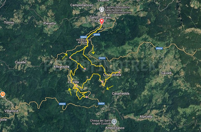 Trail ad anello Santo Stefano d'Aveto - Costapelata - La Villa