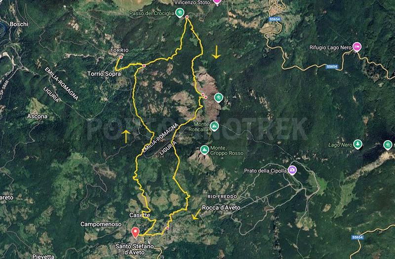 S. Stefano d'Aveto - Torrio - Passo Crociglia - Valle Tribolata
