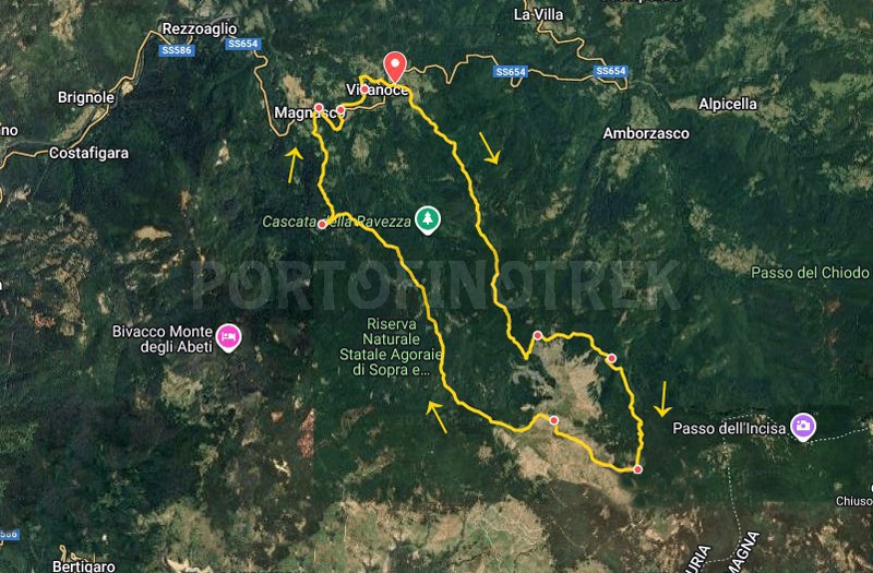 Trail ad anello Villanoce - Monte Aiona - Magnasco