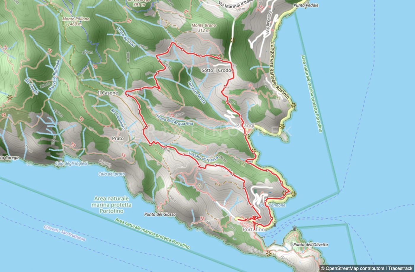 Portofino - Olmi - Gave - Paraggi - Portofino