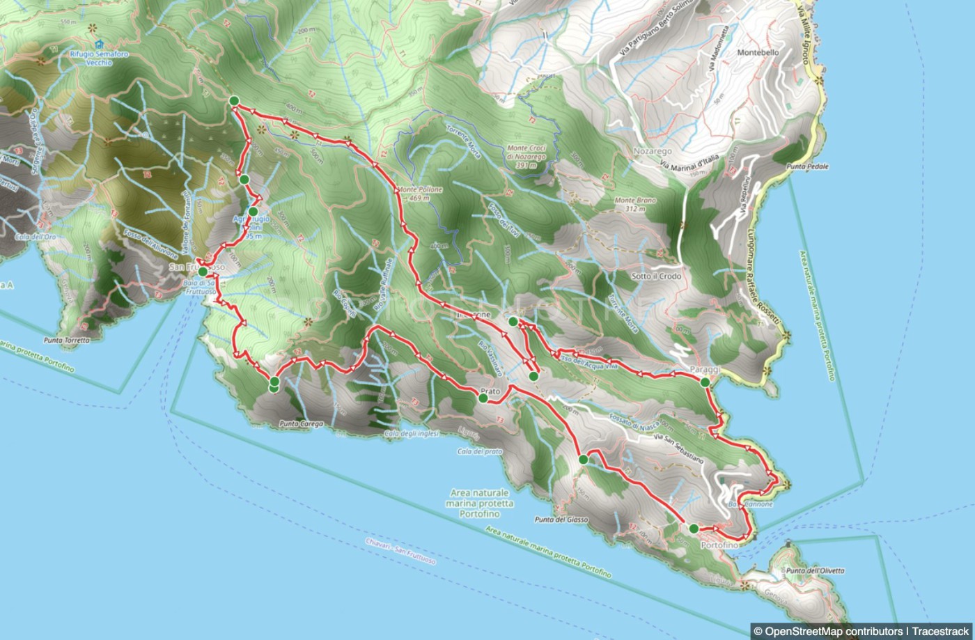 Portofino - Paraggi - Pietre Strette - San Fruttuoso - Portofino