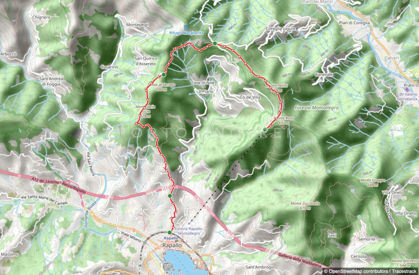 Montallegro - Passo della Crocetta - Rapallo