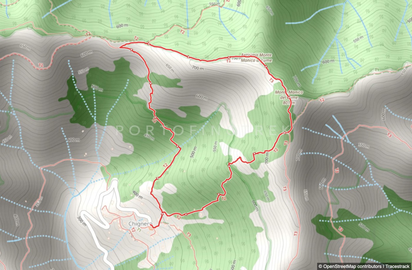 Trail ad anello Chignero - Passo Serra - Manico del Lume