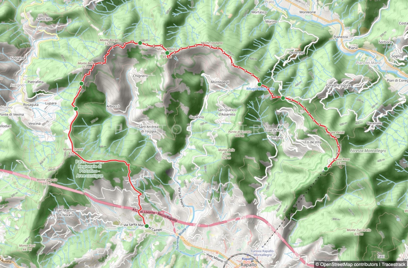 Montallegro - Monte Pegge - Manico del Lume - Caravaggio - Santa Maria del Campo