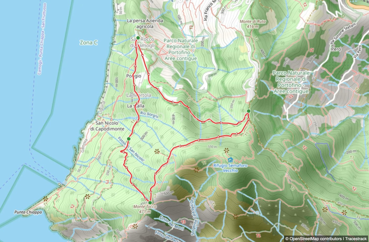 San Rocco di Camogli - Gaixella - Toca - San Rocco