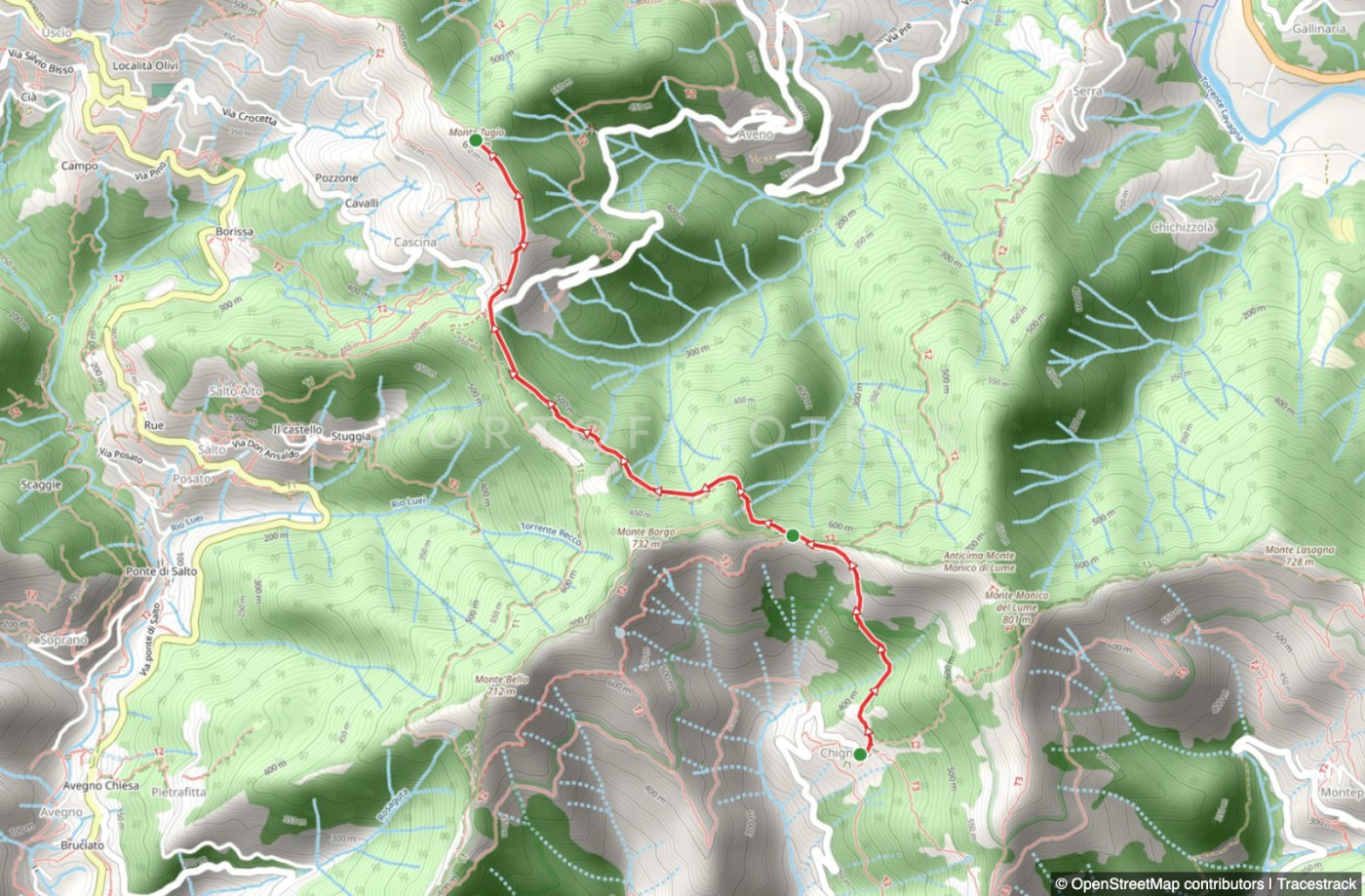 Chignero - Passo Serra - Passo della Spinarola - Monte Tugio