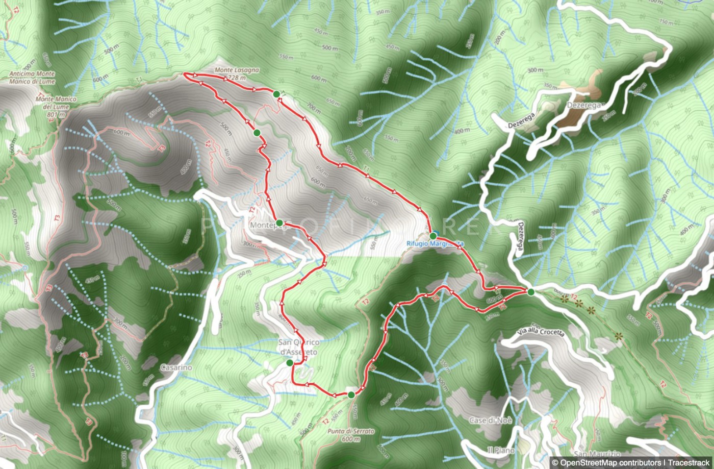 Rundweg San Quirico di Assereto - Montepegli - Monte Pegge - Pian dei Merli
