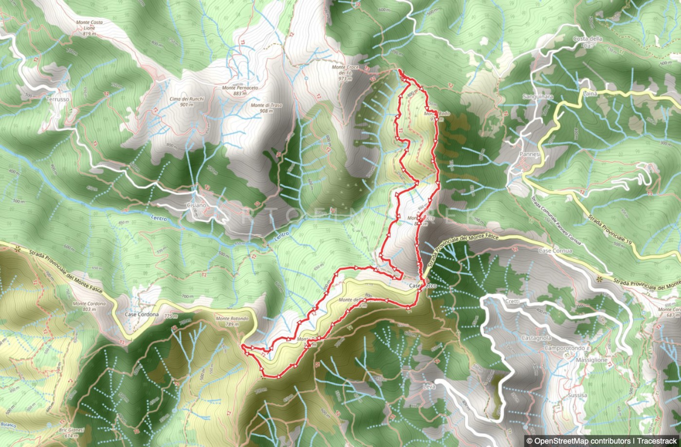 Trail from Case Becco - Monte Uccellato - Monte Possuolo - Monte Bado - Monte Becco
