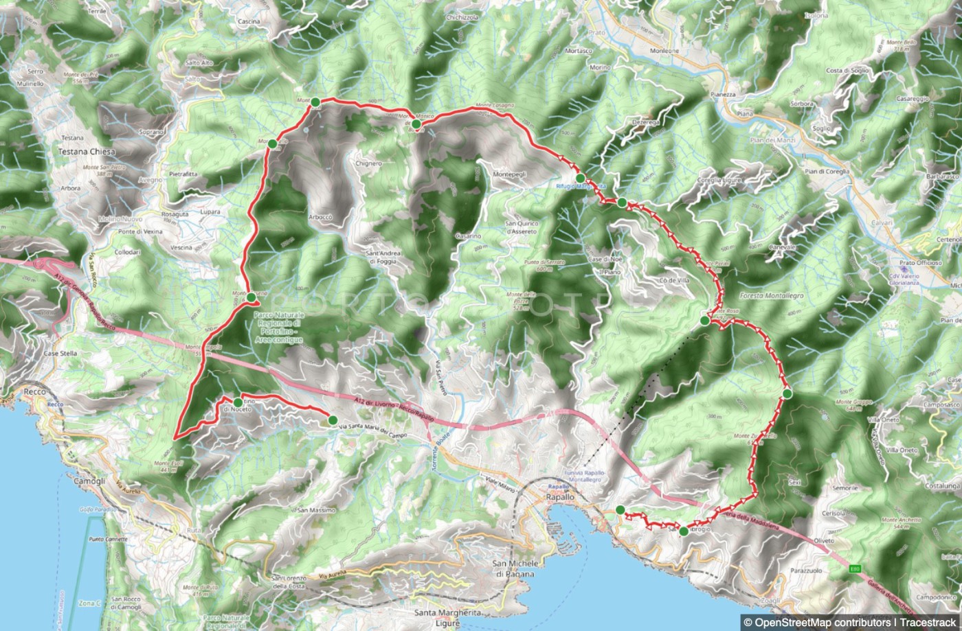 Trail ad anello Fulvio Tuvo da Rapallo