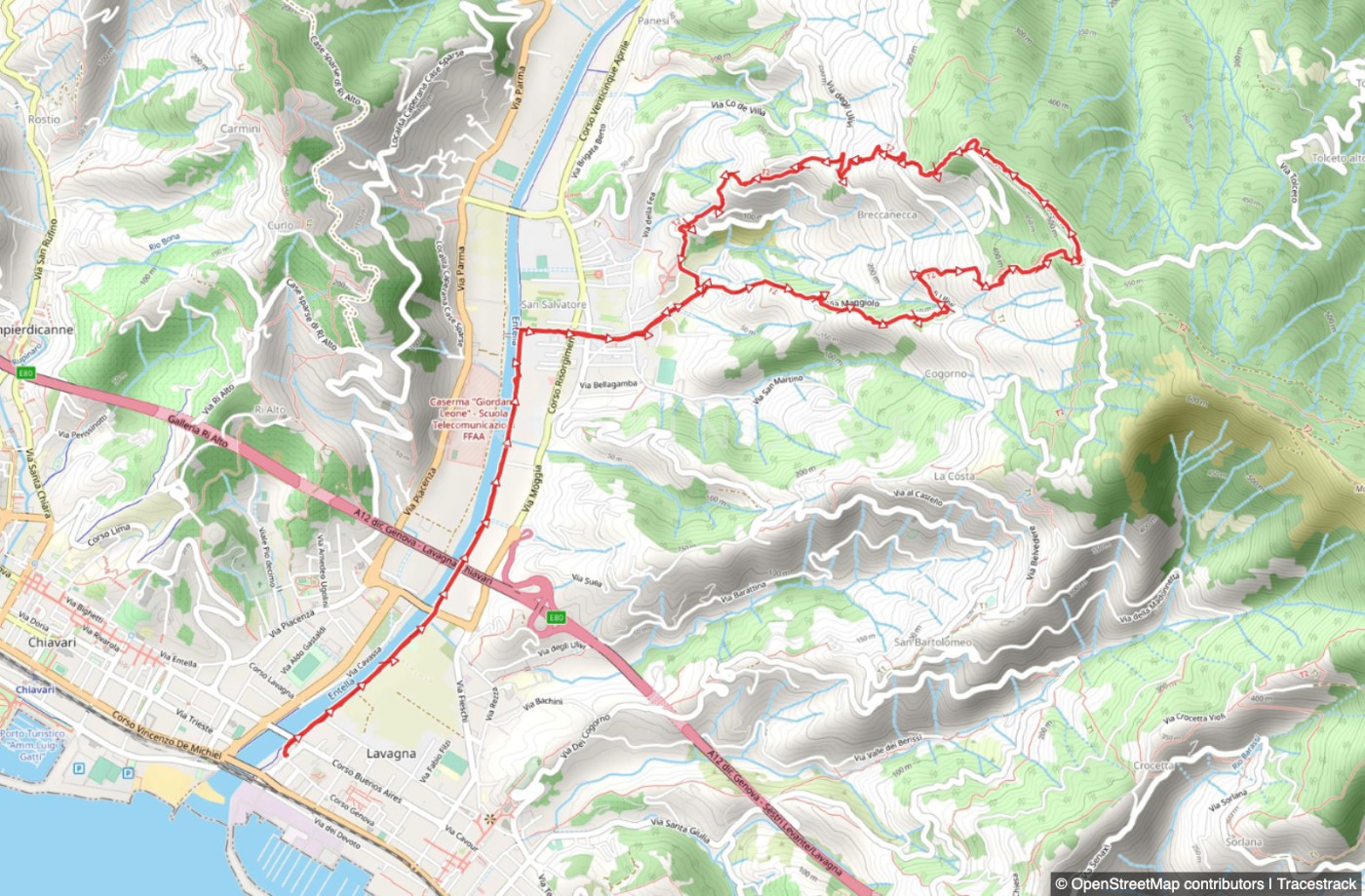 Rundweg Lavagna - San Salvatore - Monte San Giacomo