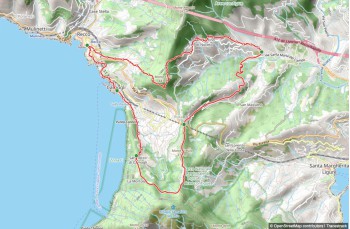 Rapallo - Recco - Camogli - Portofino Vetta - Ruta - Rapallo