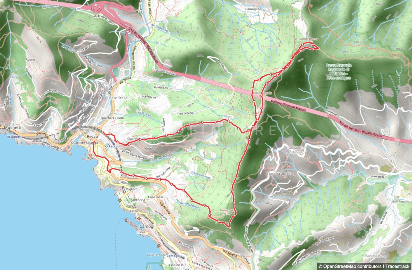 Rundweg Recco - Monte Ampola - Caravaggio - Esoli