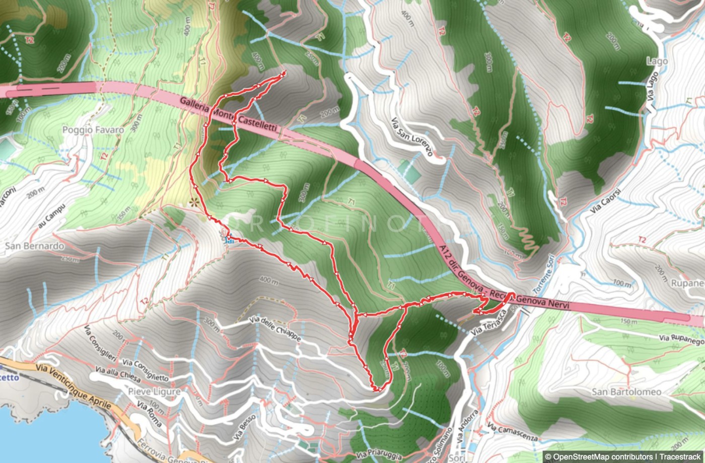 Rundweg Sori - Santa Croce - Cappella di San Rocco di Teriasca