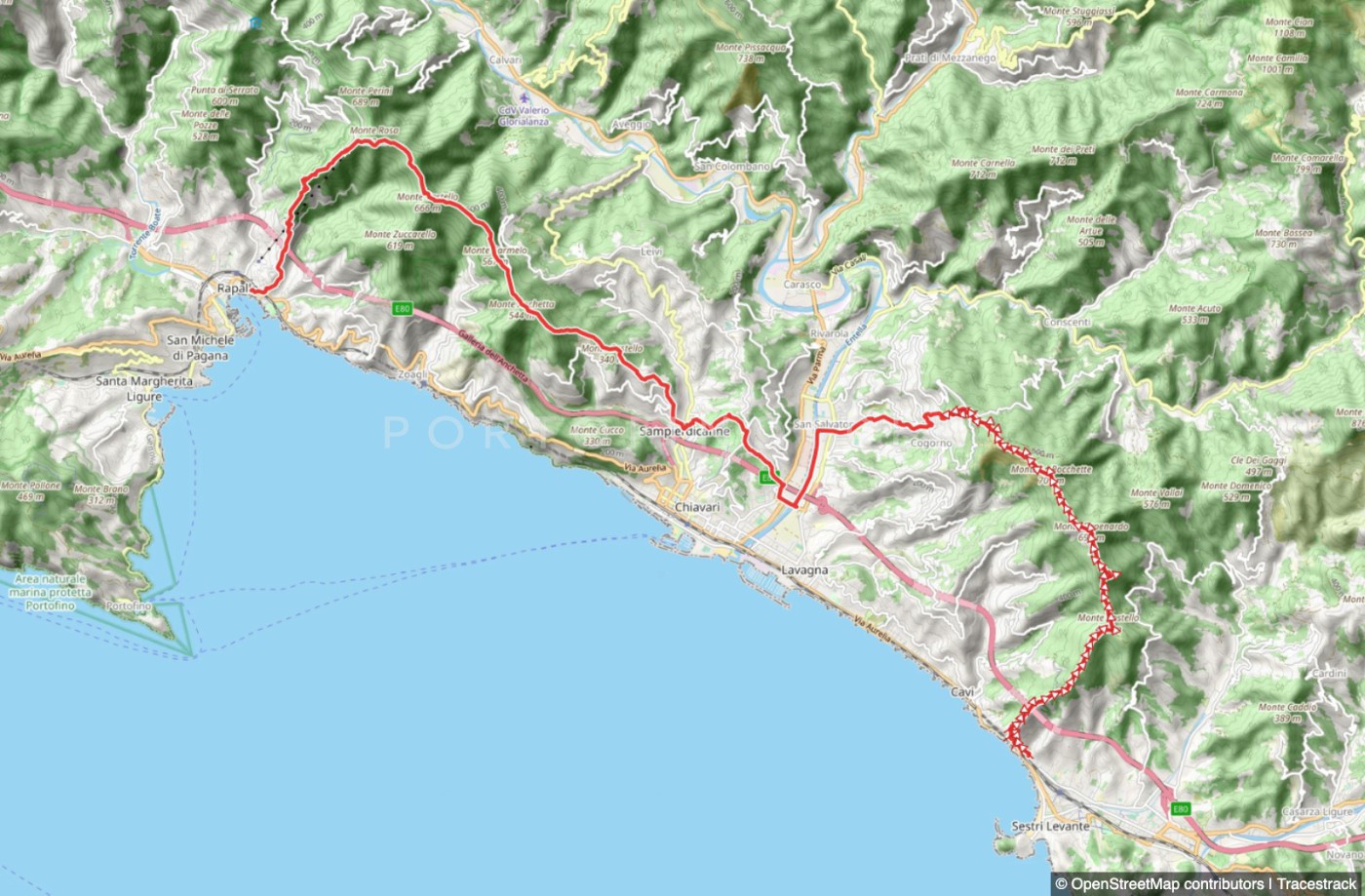Trail von Sestri Levante nach Rapallo