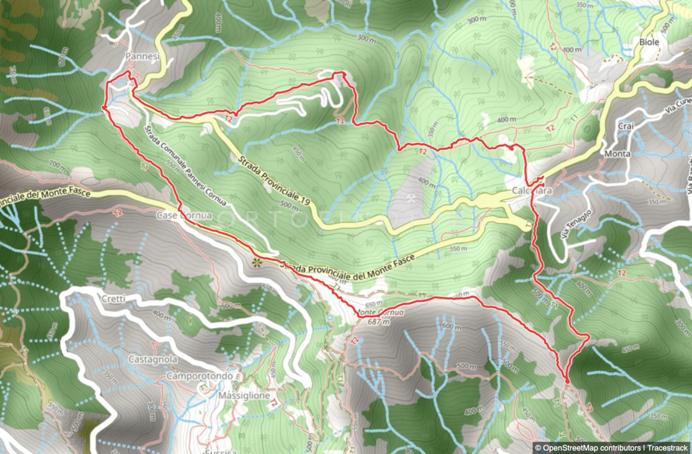 Rundweg Calcinara - Monte Cornua - Pannesi - NS del Bosco