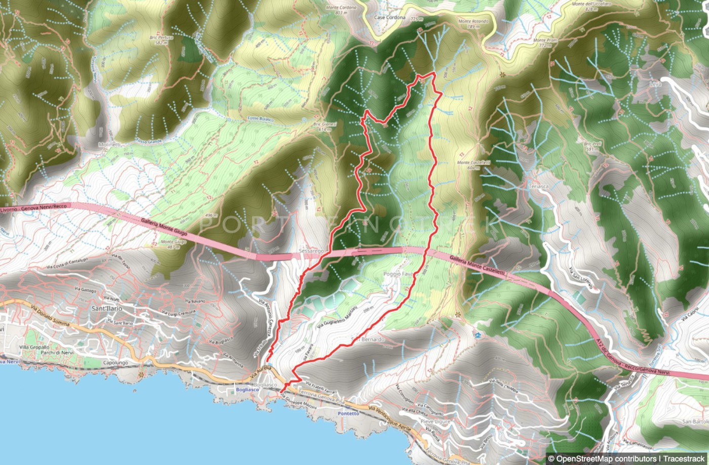 Rundweg Bogliasco - Poggio - Sessarego