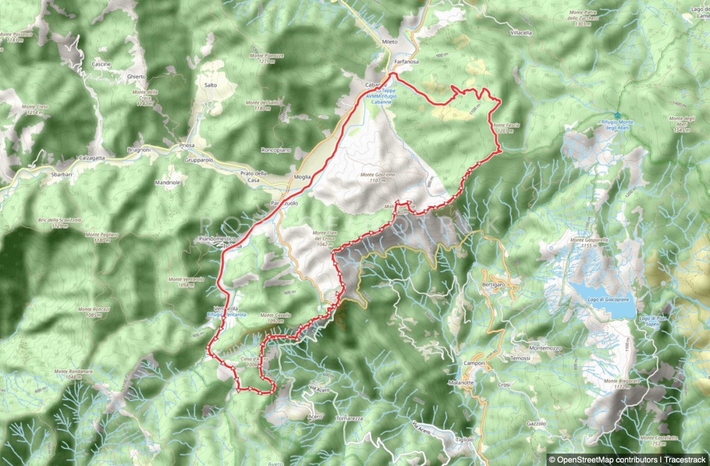 Rundweg Ventarola - Passo della Forcella - Farfanosa - Cabanne - Parazzuolo