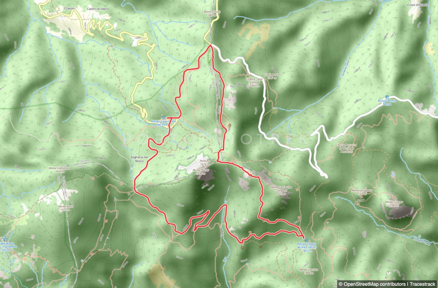 Rundweg Casermette del Penna und Monte Trevine