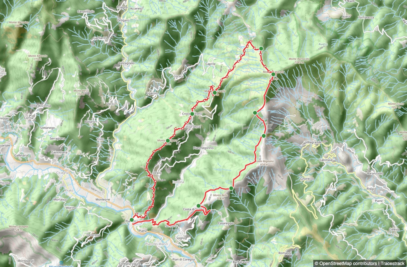 Rundweg Pianezza - Orero - Monte Ramaceto - Costa di Soglio