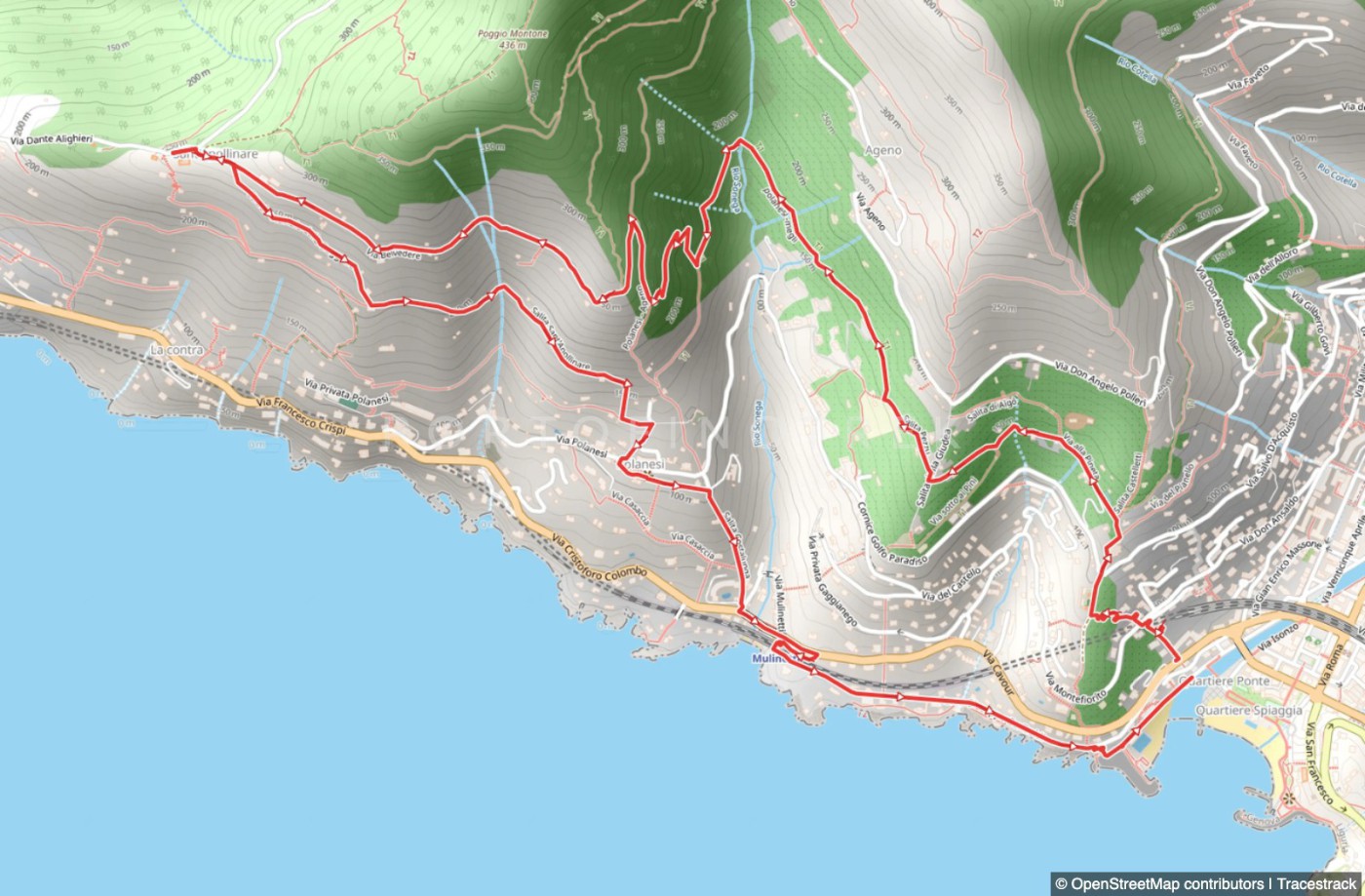 Trail ad anello Recco - Megli - Sant'Apollinare - Polanesi - Mulinetti