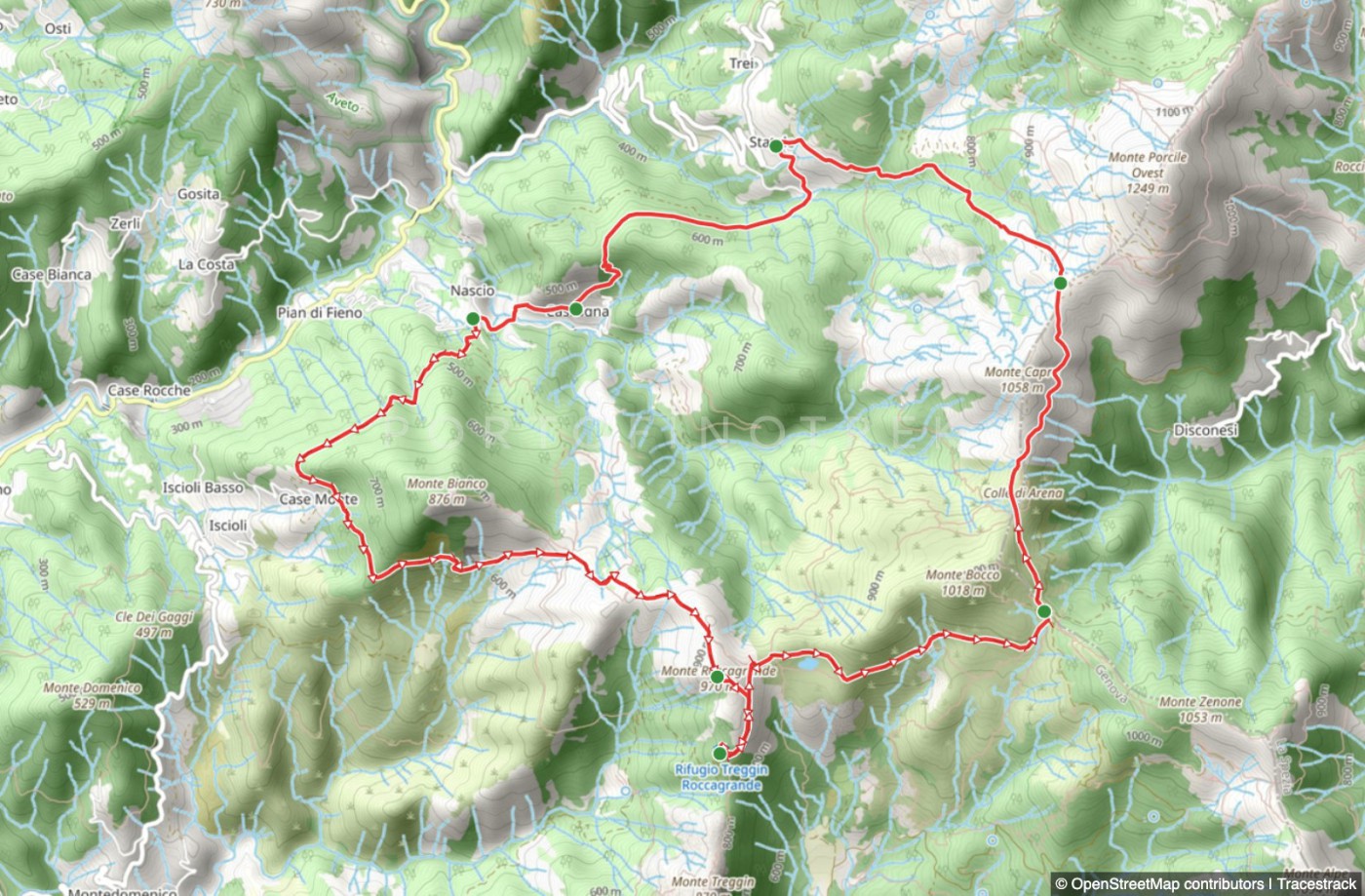 Rundweg Nascio - Monte Roccagrande - Statale - Cassagna