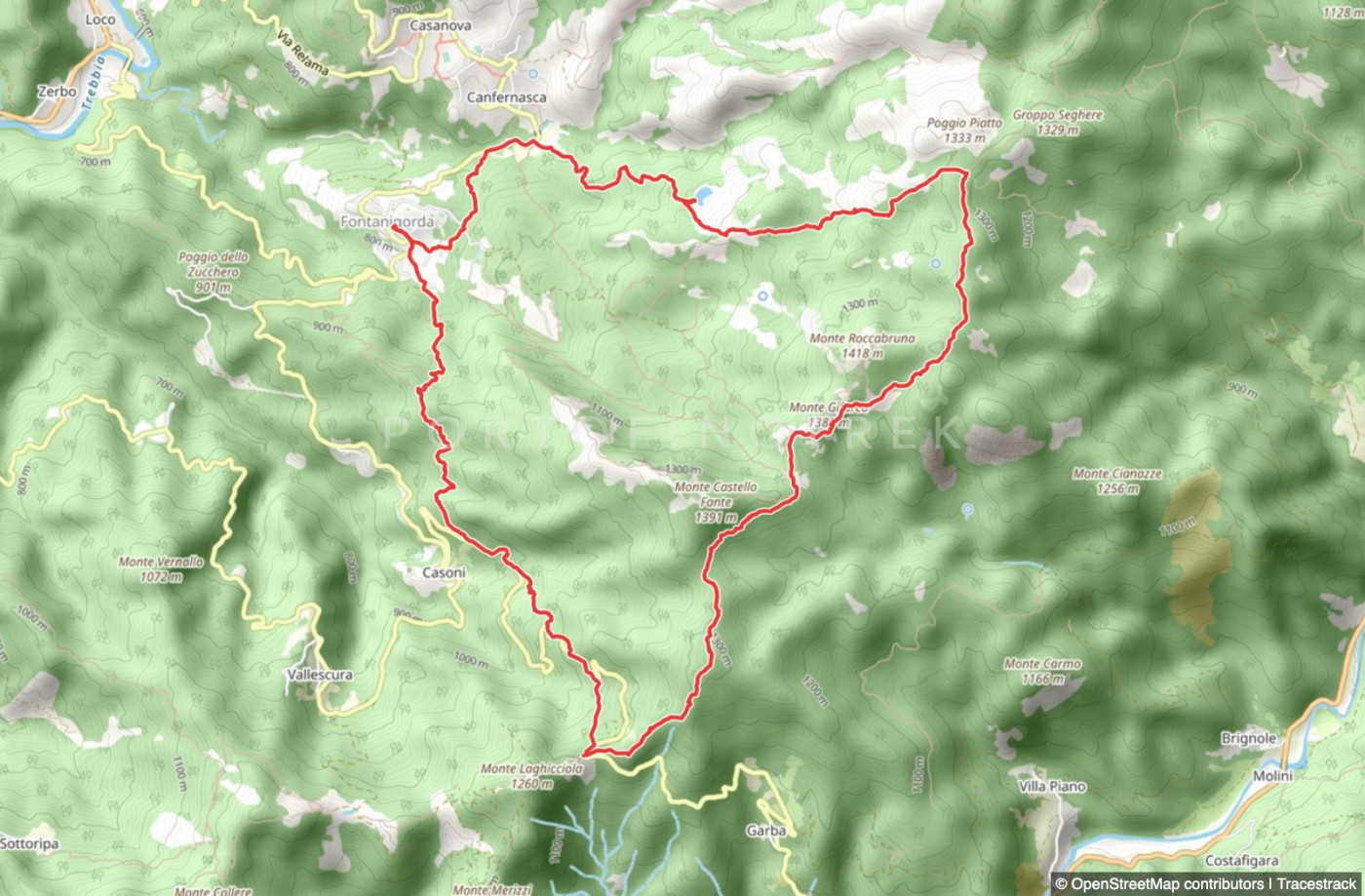 Rundweg Passo di Fregarolo - Fontanigorda - Passo Esola