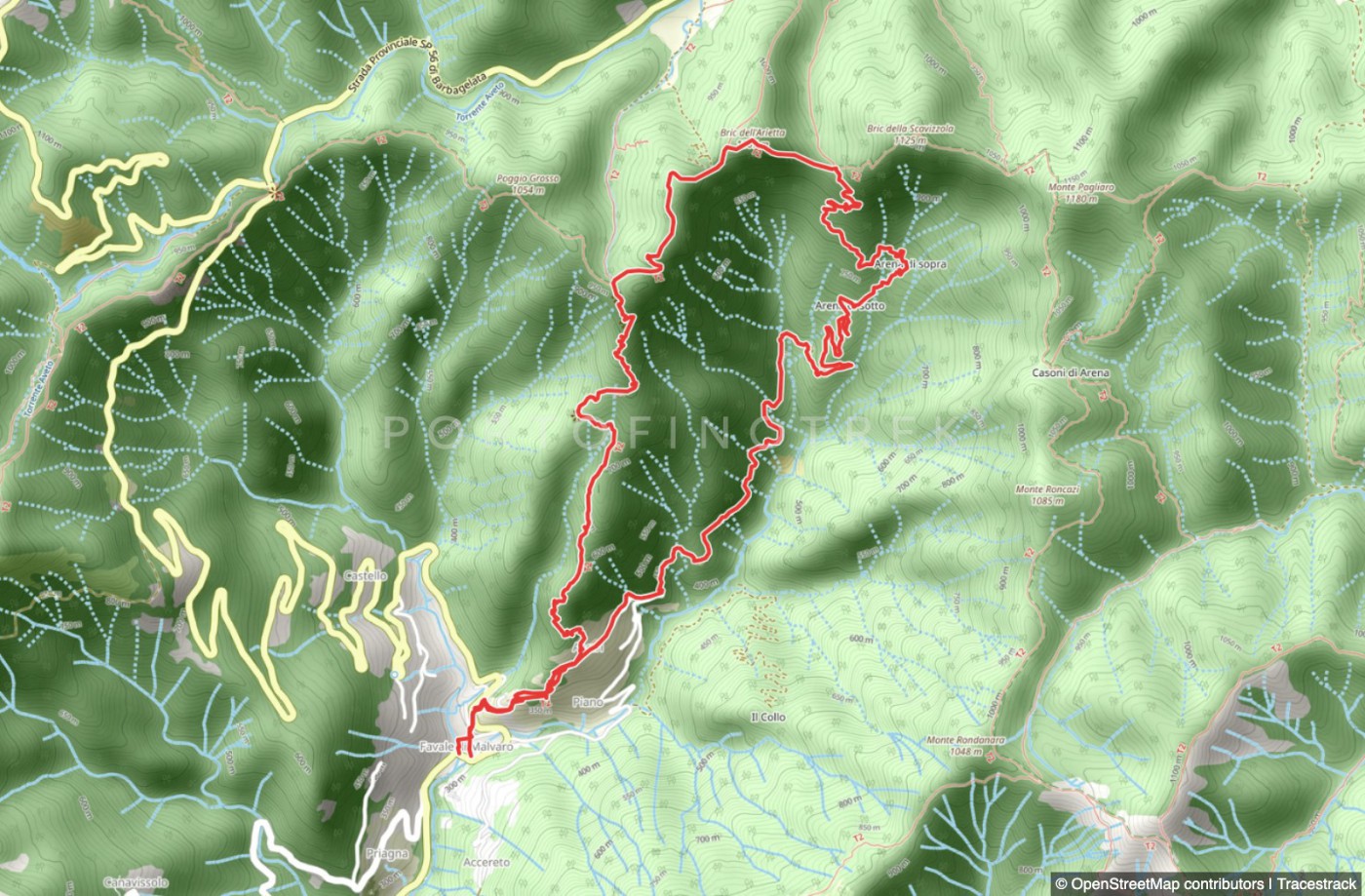 Rundweg Favale di Malvaro - Arena di sotto - Passo di Arena - Passo Pozzarelli