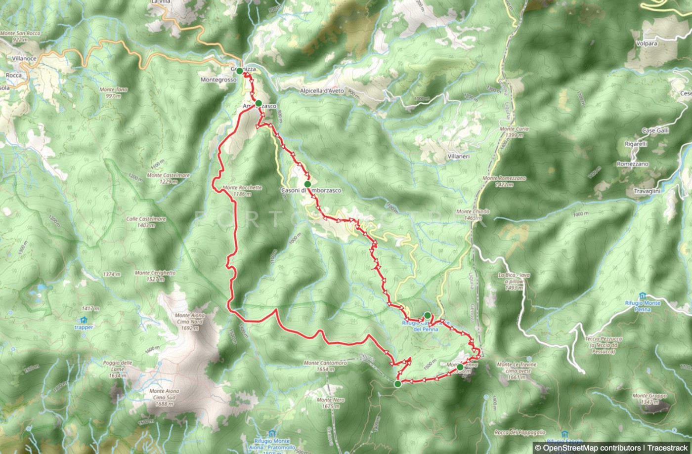 Rundweg Gramizza - Amborzasco - Monte Penna - Passo dell'Incisa - Re di Coppe