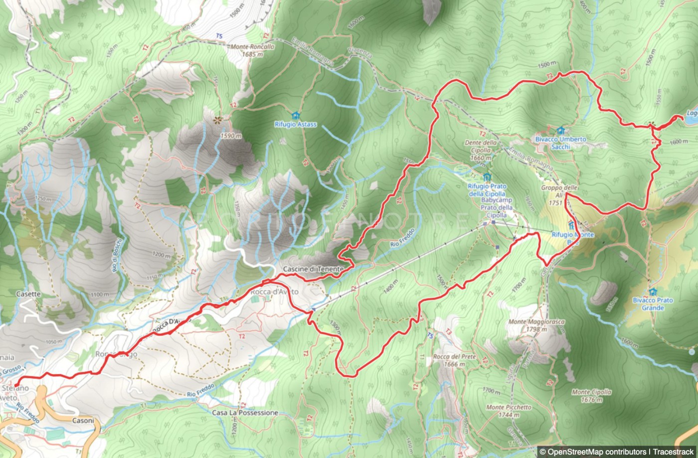 Rundweg S. Stefano d'Aveto - Lago Nero - Monte Bue - Rocca d'Aveto