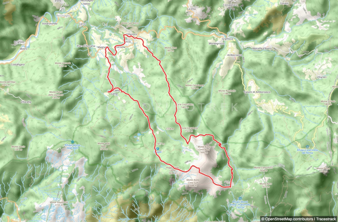 Rundweg Villanoce - Monte Aiona - Magnasco