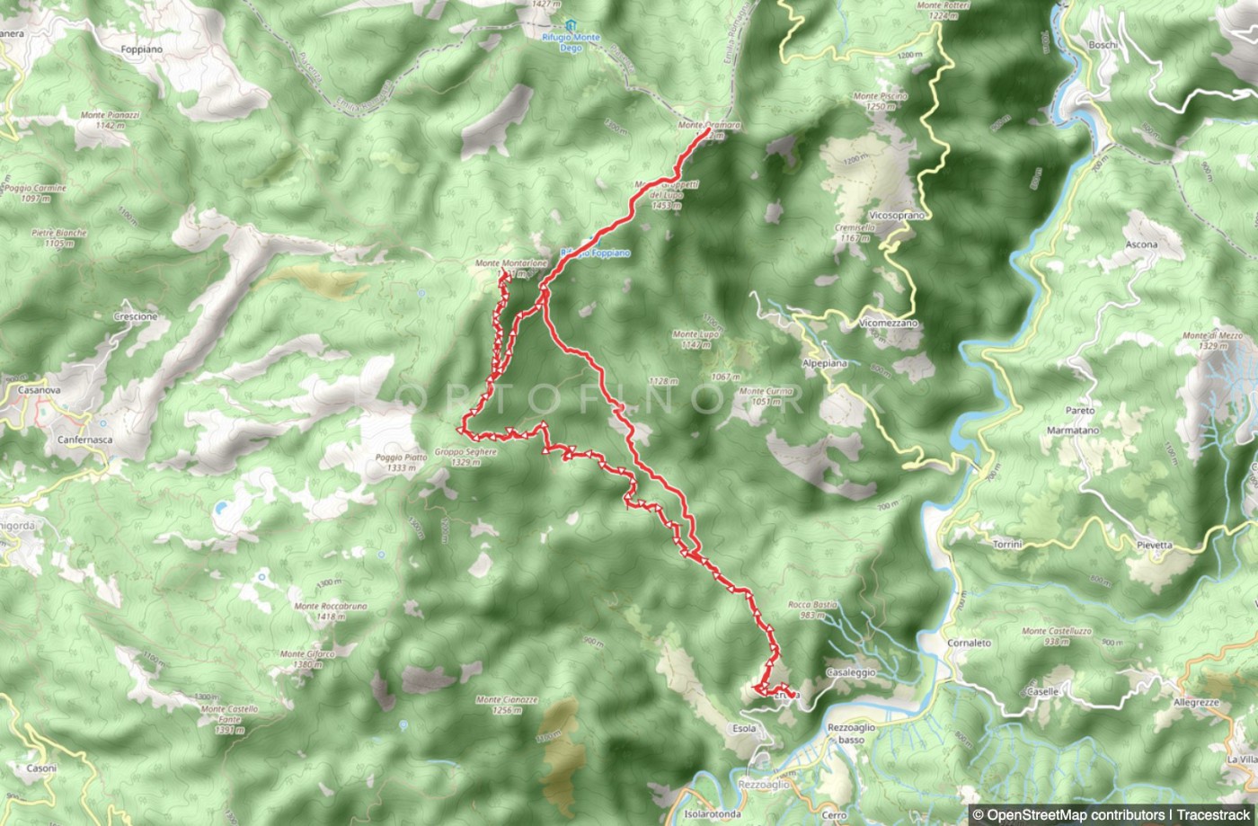 Rundweg Ertola - Monte Montarlone - Monte Oramara - Lovari