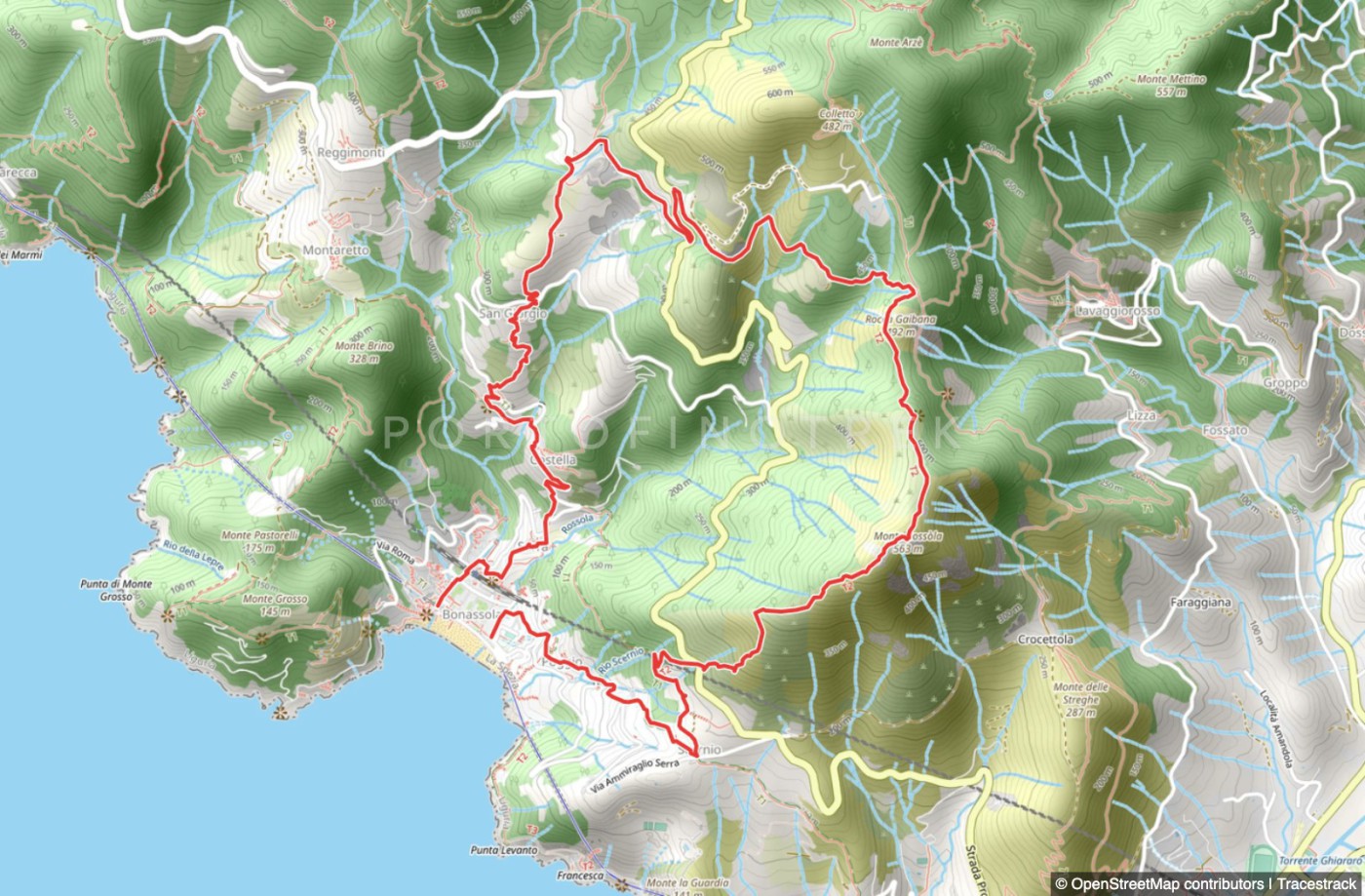 Rundweg Bonassola - Monte Rossola