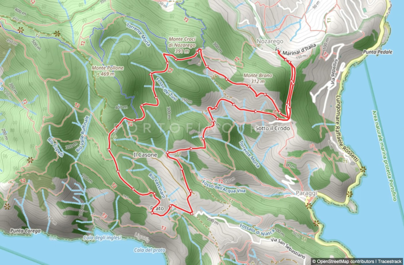 Spaziergang auf dem Monte di Portofino ab Nozarego