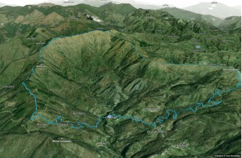 Trail from Reppia towards Monte Zatta and Monte Chiappozzo.