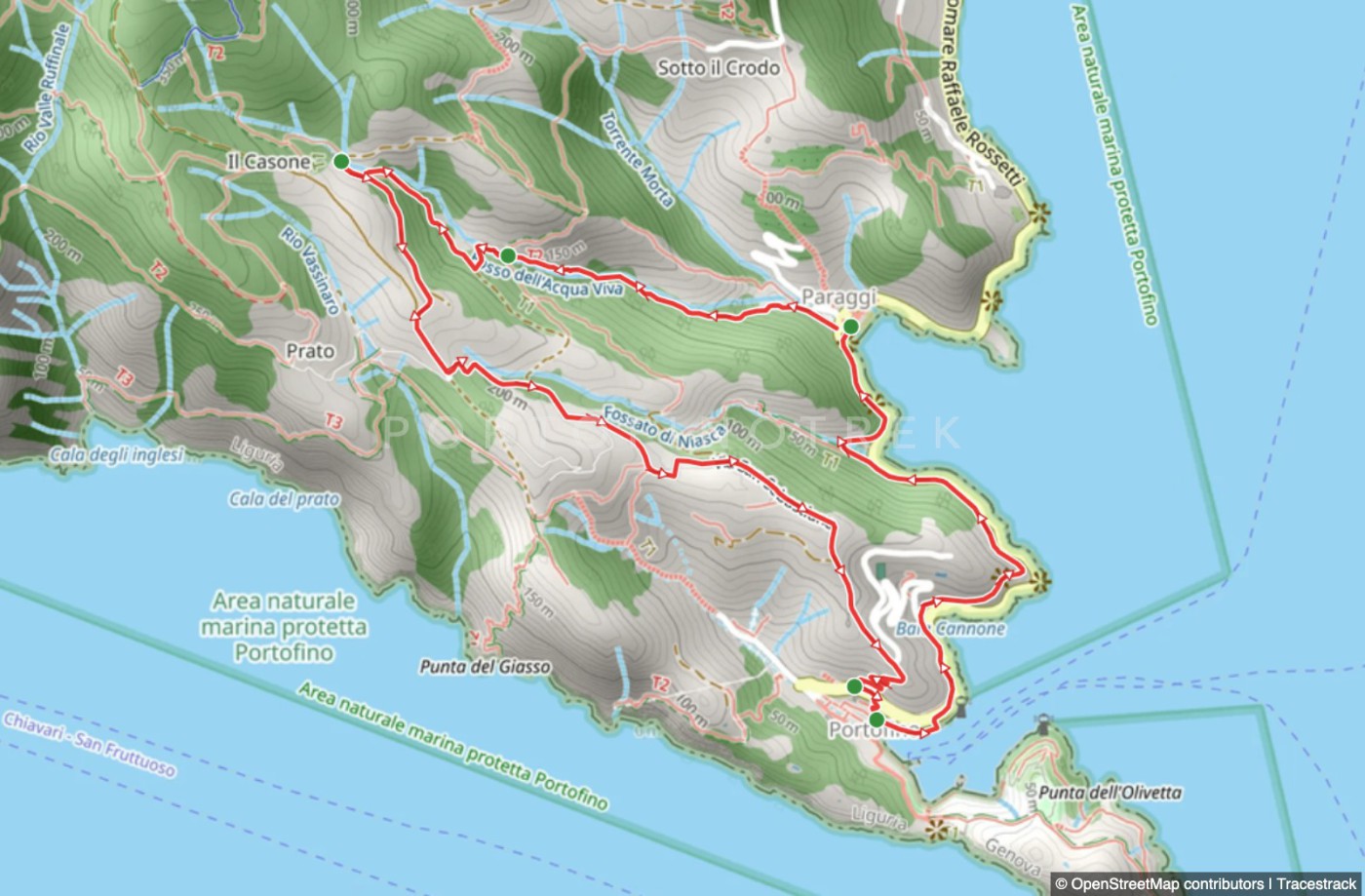 Rundweg von Paraggi und Valle dei Mulini und Portofino
